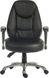 Teknik Portland Luxury Operator Chair In Supple Faux Leather With Seat Height Adjustment And Tilt To Seat And Backrest - thumbnail 2