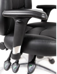 Teknik Portland Luxury Operator Chair In Supple Faux Leather With Seat Height Adjustment And Tilt To Seat And Backrest - thumbnail 3