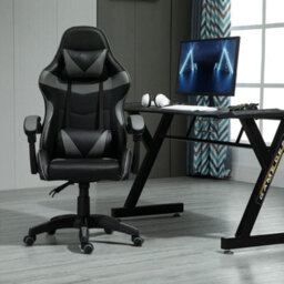 Mcc Direct Gaming Chair Computer Chair With Tilt And Swivel Function Office Chair A Grey - thumbnail 4