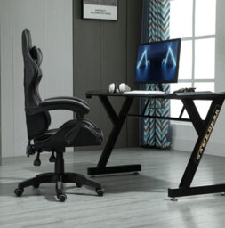 Mcc Direct Gaming Chair Computer Chair With Tilt And Swivel Function Office Chair A Grey - thumbnail 6