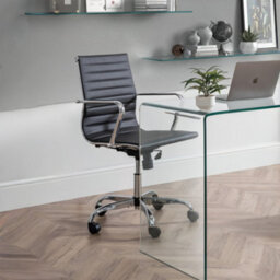 Julian Bowen Gio Black & Chrome Office Chair - thumbnail 1