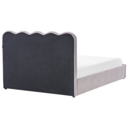 Beliani Ottoman Bed Chenille Nanterre 140 X 200 Cm (Eu Double) Taupe - thumbnail 7