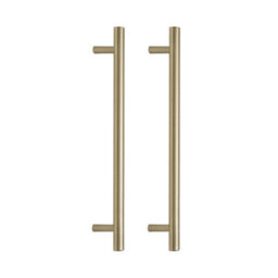 Homestylestore 600 X 650mm Light Grey Wall Mounted Mirrored Door Bathroom Cabinet And Brushed Brass T Bar Handles - thumbnail 2
