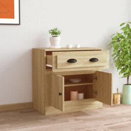 Berkfield Sideboard Sonoma Oak 70X35.5X67.5 Cm Engineered Wood - thumbnail 3