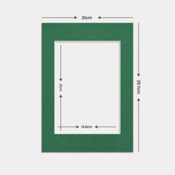 Ak Frames A4 Emerald Picture Mounts To Fit A5 Aperture Size - Mount Board Only (No Frame Included) - thumbnail 3