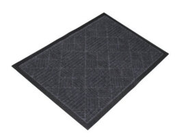 Primeur Flooring Grey Geo Diamond Door Mat, 90Cm X 60Cm - thumbnail 1