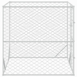 Vidaxl Outdoor Dog Kennel Silver 2X2X2 M Galvanised Steel - thumbnail 6