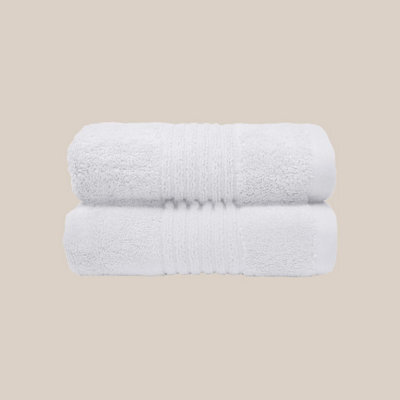 Misona Ultra Soft Bamboo Pair Of Hand Towels - White - image 1