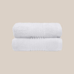 Misona Ultra Soft Bamboo Pair Of Hand Towels - White