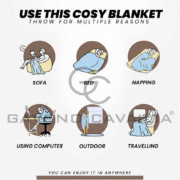 Gc Gaveno Cavailia Fluffy Pop Extra Large Throw 200X240Cm Oyster Soft & Cosy King Size Blanket Waffle Throw - thumbnail 4