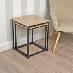 Urbn-Living 2 Industrial Nesting Side Tables - thumbnail 5