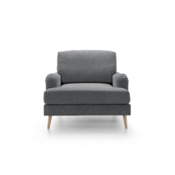 Abakus Direct Harper Chenille Armchair Dark Grey - thumbnail 2