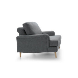 Abakus Direct Harper Chenille Armchair Dark Grey - thumbnail 5