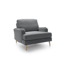 Abakus Direct Harper Chenille Armchair Dark Grey - thumbnail 3