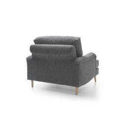 Abakus Direct Harper Chenille Armchair Dark Grey - thumbnail 7