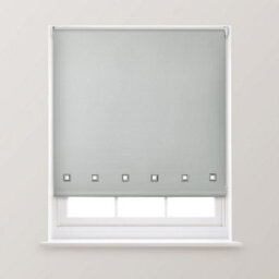 A.unique Home Premium Quality Trimmable Square Eyelet Window Roller Blind - 4Ft - Grey - 120Cm (W) X 170Cm (L) - thumbnail 1