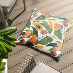 B Essentials Fruit Print Effect Indoor & Outdoor Floor Cushion (L)70Cm (W)70Cm - thumbnail 3