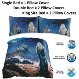 TheWhiteWater Limited Game Of Thrones Theme - Mother Of Dragons Bed Set - 3D Animal Printed Single Beddings Duvet Cover - thumbnail 6