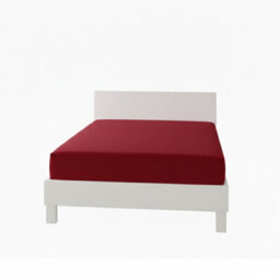 Polycotton Fitted Sheet Extra Deep 40Cm Skirt Easy Care Red - thumbnail 2