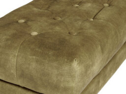 Beliani Upholstered Bench Roseville Velvet Olive Green - thumbnail 5