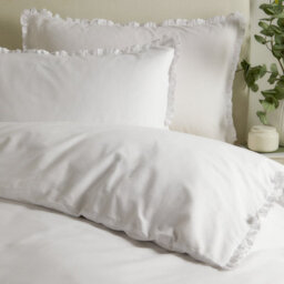 Wylder Tilly 100% Cotton Ruffle Duvet Cover Set, Single, White - thumbnail 2