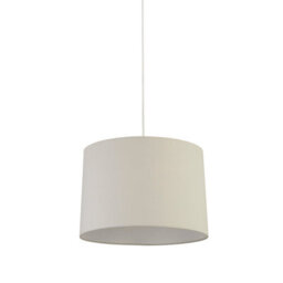 Lighting Collection Lorenzo Ivory Tapered Linen Shade - thumbnail 2