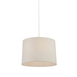Lighting Collection Lorenzo Ivory Tapered Linen Shade - thumbnail 1