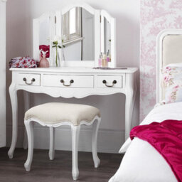 Statement Furniture Juliette 3-Way Dressing Table Mirror - White - thumbnail 2