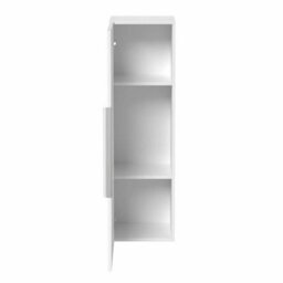 Affine 1200mm Wall Hung Tall Bathroom Storage Cabinet Cupboard Matt White Fluted - thumbnail 6