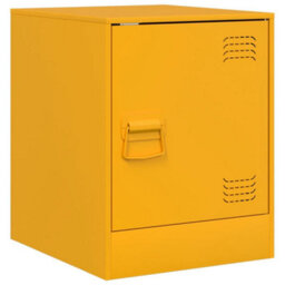 Berkfield Bedside Cabinets 2 Pcs Mustard Yellow 34.5X39X44 Cm Steel - thumbnail 7