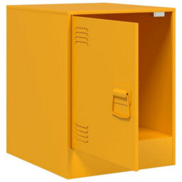 Berkfield Bedside Cabinets 2 Pcs Mustard Yellow 34.5X39X44 Cm Steel - thumbnail 6