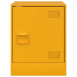 Berkfield Bedside Cabinets 2 Pcs Mustard Yellow 34.5X39X44 Cm Steel - thumbnail 5