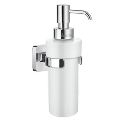 Smedbo Porcelain 200Ml Soap Dispenser /w Polished Chrome Wall Mount - image 1