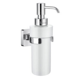 Smedbo Porcelain 200Ml Soap Dispenser /w Polished Chrome Wall Mount