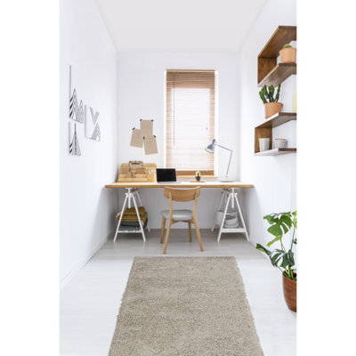 Melrose Venus Super Soft Light Natural Shaggy Area Runner Rug 067/200Cm - image 1