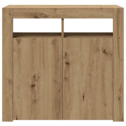 Vidaxl Sideboard With Led Lights Artisan Oak 80X35X75 Cm Engineered Wood - thumbnail 6