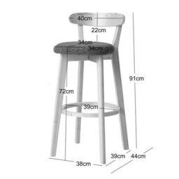 Nordlys Set Of 2 Solid Wood And Terracotta Bouclé Bar Stools Modern Design Style Dining Room - thumbnail 6