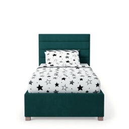 Rest Relax Lottie Solo Ottoman Bed Plush Velvet Emerald Green - Single 3Ft - thumbnail 3