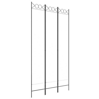 Berkfield Durable 3-Panel Room Divider White 120X220 Cm Fabric - image 1