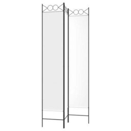 Berkfield Durable 3-Panel Room Divider White 120X220 Cm Fabric - thumbnail 5