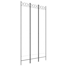 Berkfield Durable 3-Panel Room Divider White 120X220 Cm Fabric - thumbnail 1