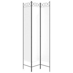 Berkfield Durable 3-Panel Room Divider White 120X220 Cm Fabric - thumbnail 4