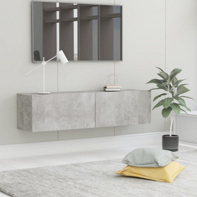 Berkfield Tv Cabinet Concrete Grey 120X30X30 Cm Engineered Wood - image 1
