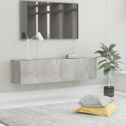 Berkfield Tv Cabinet Concrete Grey 120X30X30 Cm Engineered Wood - thumbnail 1