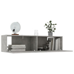 Berkfield Tv Cabinet Concrete Grey 120X30X30 Cm Engineered Wood - thumbnail 3