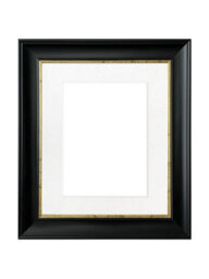 Frames By Post Scandi Black With Crackle Gold Frame With White Mount For Image Size A3