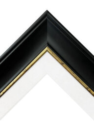 Frames By Post Scandi Black With Crackle Gold Frame With White Mount For Image Size A3 - thumbnail 5