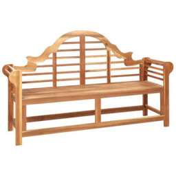 Beliani Garden Bench With Cushion Marlboro 180 Cm Acacia Wood Blue - thumbnail 5