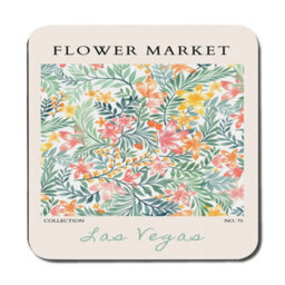 Benjamin Tate Design Flower Market Collection Placemat And Coaster Set With Designer Artwork On Wood Base Limited Edition No 75 - thumbnail 3