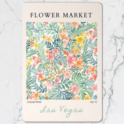 Benjamin Tate Design Flower Market Collection Placemat And Coaster Set With Designer Artwork On Wood Base Limited Edition No 75 - thumbnail 2